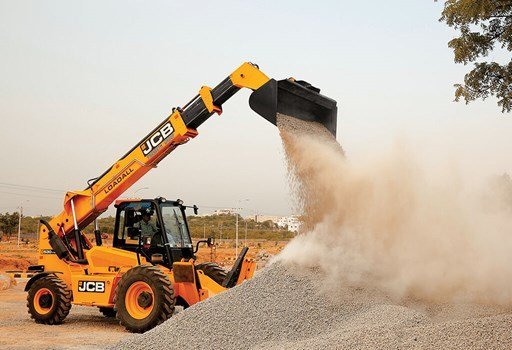 JCB telescopic loader working on site