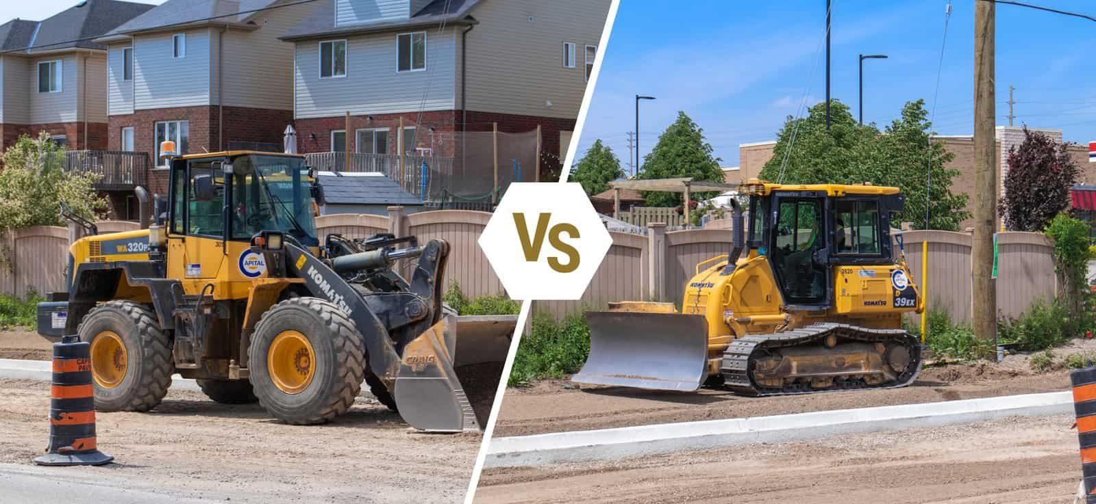 bulldozer vs front end loader