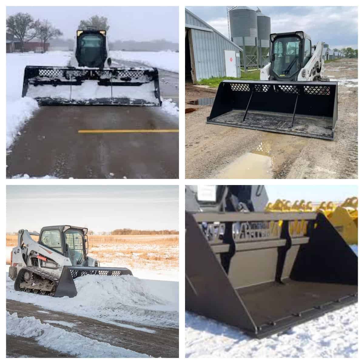 skid steer Snow Bucket application